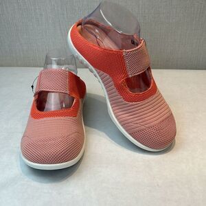 Spenco Women’s Magnolia Mary Jane Flat Coral Pink and Orange Mule Sneakers US 7
